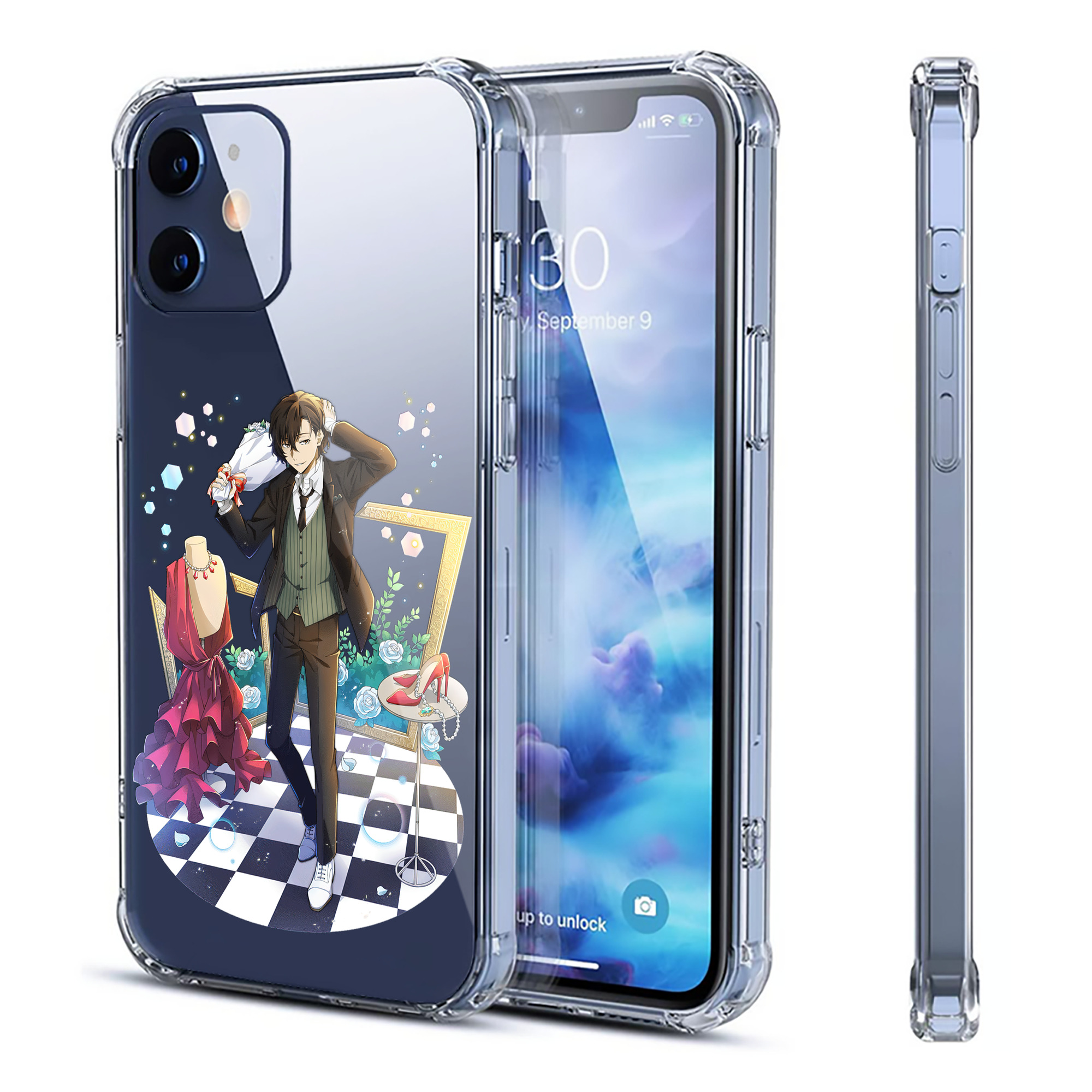 （画像用） 文豪ストレイドッグス Bungo Stray Dogs 【iPhone 12シリーズ対応】透明スマホケース（クリアソフトケース）